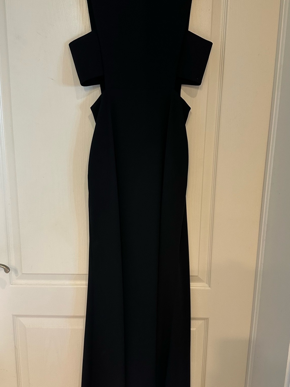 Jill Stuart Black Backless Column Gown
